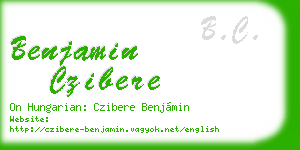 benjamin czibere business card
