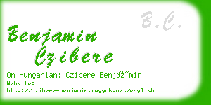benjamin czibere business card